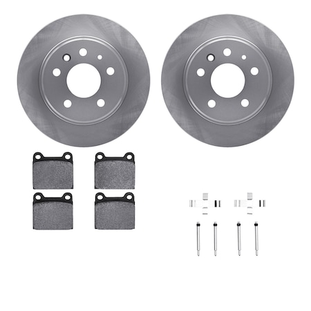 Dynamic Friction Co DFC Brake Rotor with 5000 Brake Pads and Hardware Kit 6512-63144