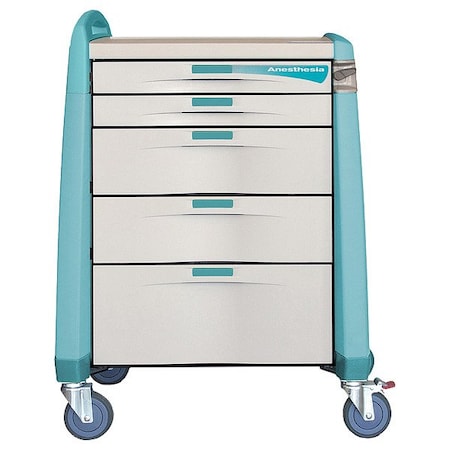 Capsa Healthcare Anesthesia Cart, 250 lb, Polymer, Assembled AM-AN-INT-ELOK-G
