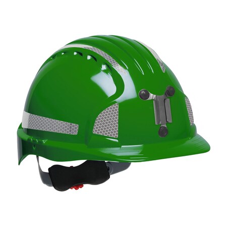 Jsp Standard Brim Mining Hard Hat w/HDPE Shell, 6-Point Polyester Suspension, Wheel Ratchet Adjustment an 280-EV6151MCR2-30