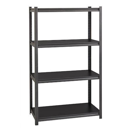3200 Riveted Steel Shelving 4-Shelf Unit, 18D x 36W x 60H, GunGray/Black -  IRON HORSE, 20995