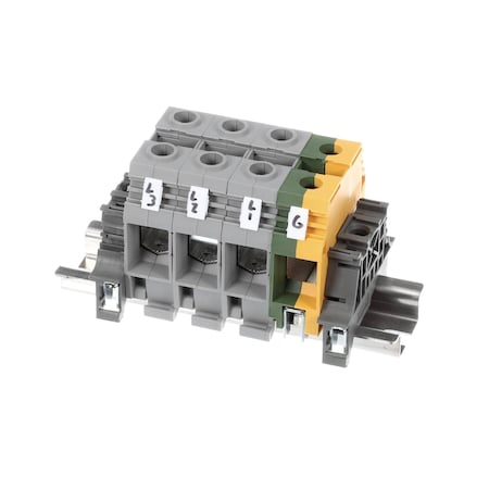Henny Penny Terminal Block Assembly, DIN Rail, 16MM, 3WG 153168