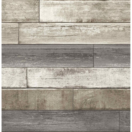 A-Street Prints Grey Weathered Plank Wallpaper 2701-22345