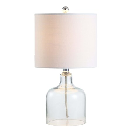 Jonathan Y Gemma 19" Glass Bell LED Table Lamp, Clear JYL1036C