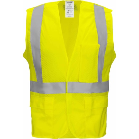 Ironwear Hi-Vis Safety Vest 2XL Class 2 , Hook & Loop 5 Pockets 1284BRK-L-2XL