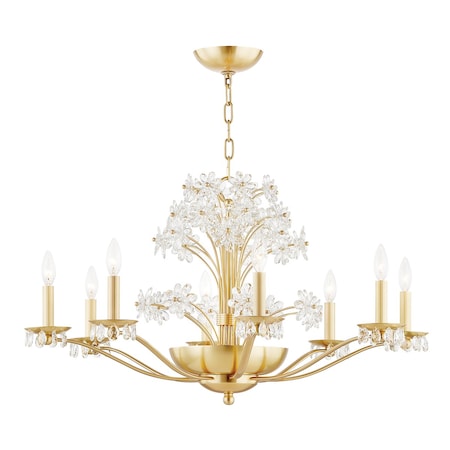 Hudson Valley Lighting Beaumont 10 Light Chandelier 34 In. Aged Brass 4438-AGB