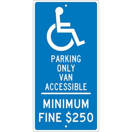 Nmc State Handicapped Parking Only Van Accessible California, TMS308H TMS308H