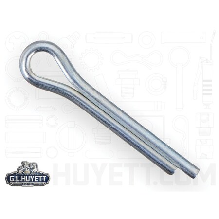 Huyett DIN 94 Cotter Pin, Zinc Plated Carbon Steel, 4 mm Dia x 20 mm Effective Length CPMZ-040-020