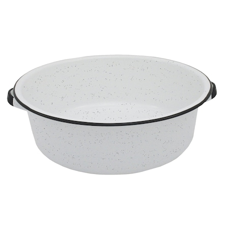 Granite Ware Porcelain Enamel Dish Pan 15 qt Black/White 34709