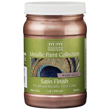 Metallic Paint Collection Satin Qt Modern Masters ME790 Rose Gold Collection, Satin Water-Based Decorative ME79032