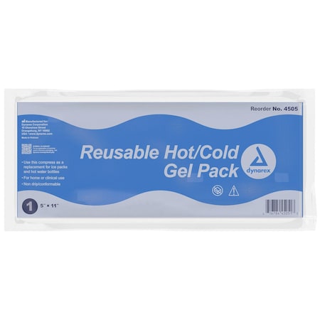 Dynarex Reusable Hot / Cold Gel Packs, 5"x11", 24PK 4505