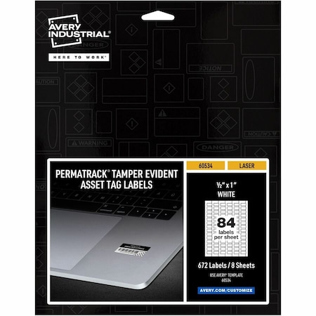 Avery PermaTrack Tamper-Evident Asset T, PK672 60534