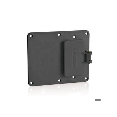 Leviton Cover Plate GFCI WR Lid/Blank Black 3241W-E