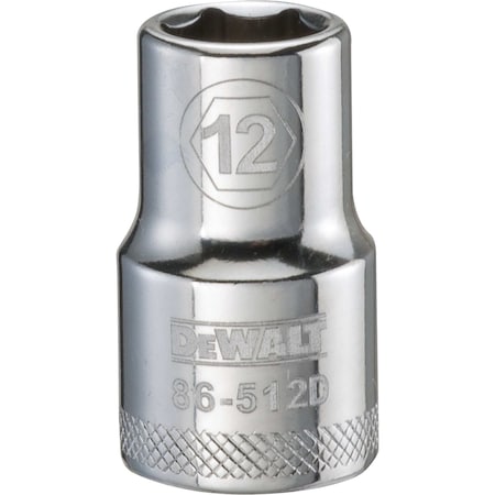 Dewalt Drive Socket, 6-Point, 12mm - 1/2in DWMT86512OSP
