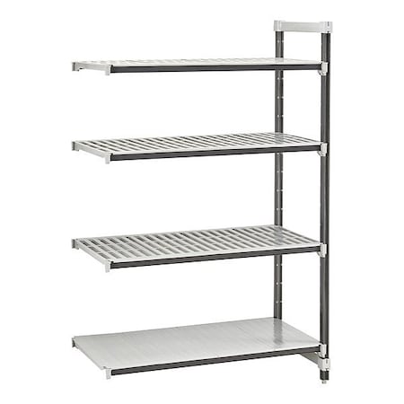 Cambro Shelving Unit, 28 in L, Speckled Gray EXA183064VS4480
