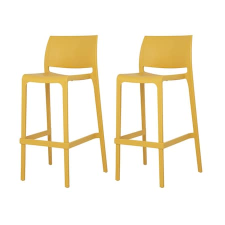 Lagoon Sensilla Resin Stackable Bar Stool, 2PK 7211YF-BSLGS