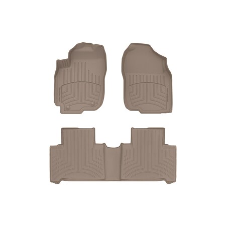 Weathertech Tan, Front and Rear FloorLiner HP 45510-1-3IM