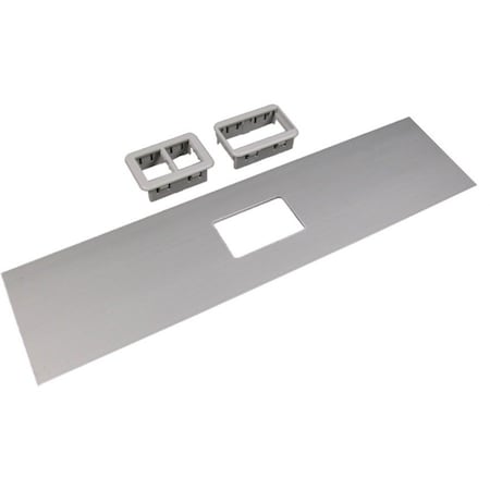 Wiremold Open Cover Plate, Gray, Aluminum ALA-ABRT