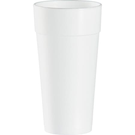 Dart Disposable Hot cup 24 oz. White, Foam, Pk500 24J16