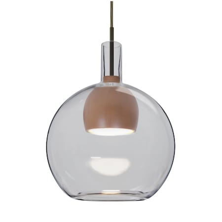 Besa Lighting Benji Cord Pendant, Smoke/Medium, Bronze Finish, 1x9W LED 1JT-BENJISMMD-LED-BR