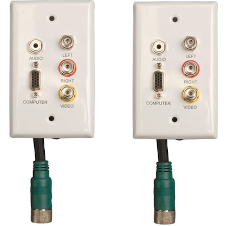 Tripp Lite Easy Pull Connector, RCA, VGA, F/F, 3.5mm EZA-VGACSAF-2