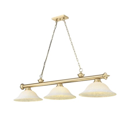 Z-Lite Cordon Heritage Brass 3 Light Billiard 2306-3HBR-GM16