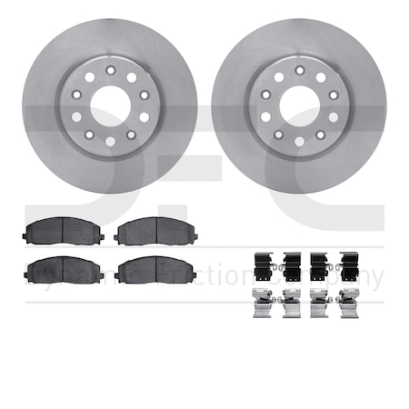 Dynamic Friction Co DFC Rotors with 5000 Advanced Brake Pads includes Hardware 6512-42000