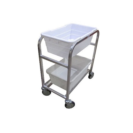 Zoro Select Lightweight Corrosion-Resistant Vertical Rack-Style Tub Cart, 600 lb Load Capacity, 25 in Overall L AL-L-2/KTWH