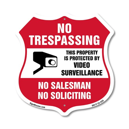 Signmission No Trespassing Sign This Property Is Pro, 12 Inch X 12 Inch, Plastic Sign SHI-P-12-425