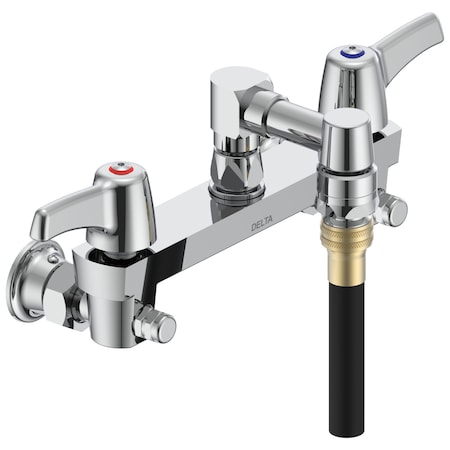 Delta Commercial 28C8: Two Handle 8 In Wallmount Service Sink Faucet 28C8073