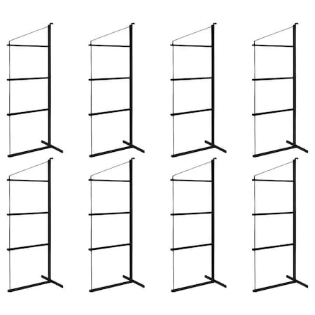 Mytee Products 8PK 4 Tier Shipping Container Shelving Bracket w/Hooks 19inx77 1/2in, 551lbs WLL, 8PK CNT-SHELF4x8