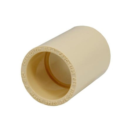 Charlotte Pipe And Foundry 3/4 In. Solvent Weldable CPVC Coupling with Stop, 10PK CTS02100C0800