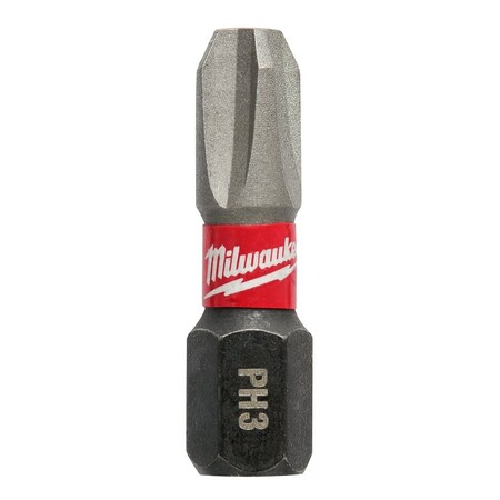 Milwaukee Tool SHOCKWAVE 2-Piece Impact Phillips #3 Insert Bits, 2PK 48-32-4413