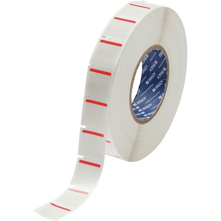 Brady Color Polyester Laboratory Labels 1 in H x 1 in W Red, White 3000/RL THT-179-494-RD