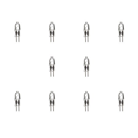 Bulbrite Mini 5w Equivalent T3 Bi-Pin Base G4 in Clear Finish Dimmable Soft Wht 2900K Halogen Lght Bulb, 10PK 860778