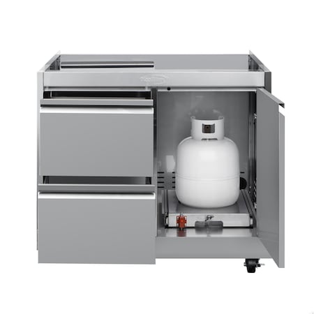 Koolmore 32 in. Outdoor Stainless-Steel Cabinet for Built-in BBQ Grill with 2 Drawers KM-OKS-BQ30CAB KM-OKS-BQ30CAB