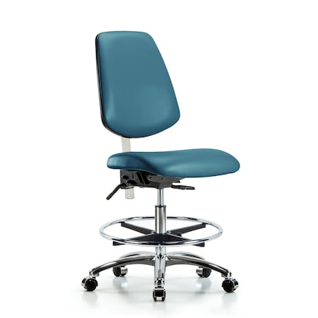 Blue Ridge Ergonomics Vinyl Clean Room Chair BR-NCR-VMBCH-MB-CR-T0-A0-CF-CC-8801