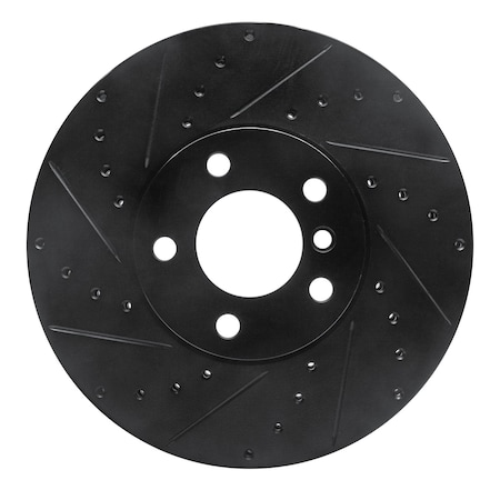 Dynamic Friction Co DFC Brake Rotor - Drilled and Slotted - Black 633-31144L
