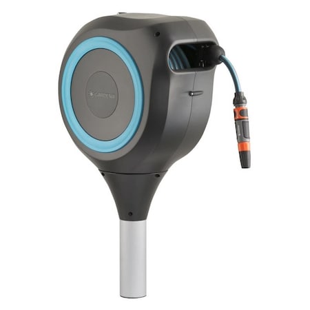 Gardena 66 ft. Gray Retractable In Ground Hose Reel with Hose 18614-80