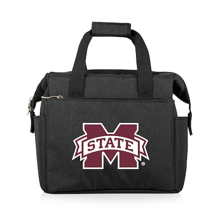 Picnic Time Family Of Brands NCAA Mississippi State Bulldogs On The Go Lunch Bag Cooler - Soft Cooler Lunch Box, Black 510-00-179-384-0