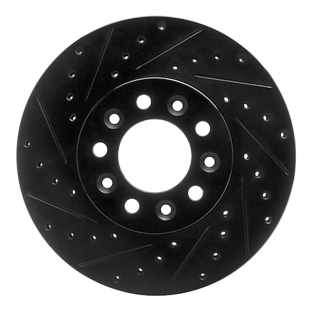 Dynamic Friction Co DFC Brake Rotor - Drilled and Slotted - Black 633-54085L