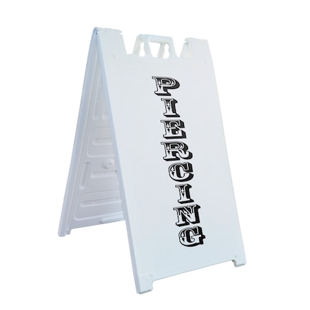 Signmission Piercing Vertical, A-Frame & 2 Decals Installed, Heavy-Duty Plastic Frame SBHD-D-2436-Piercing Vertical