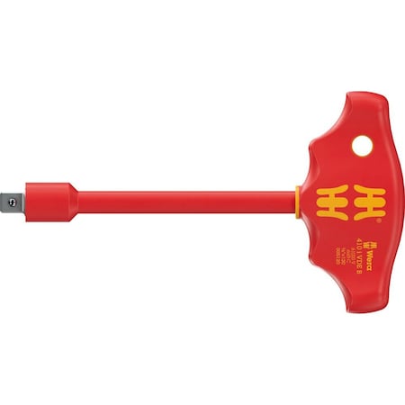 Wera 410 i VDE B VDE-insulated T-handle adapter screwdriver for 3/8 in sockets, 3/8 in x 130 mm 5005120001