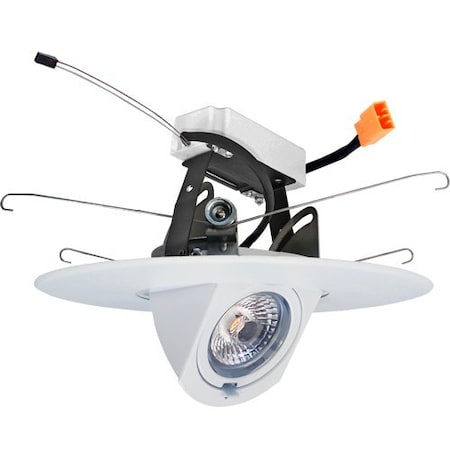 Elco Lighting 6in Round LED Adjustable Pull-Down Insert, 5-CCT Switch, 950lm, Black EL69730DXB