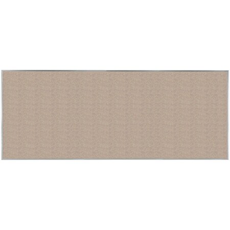 Aarco VIC Cork Bulletin Board w/ a Clear Satin Anodized Al Frame, Blanched Almond 48''Hx120''W DW48120186