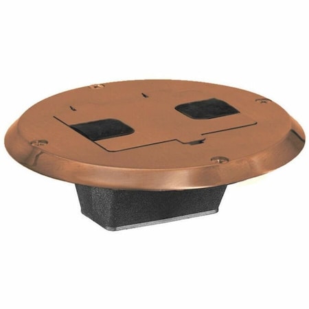 Hubbell Wiring Device-Kellems Floor and Wall Boxes, Residential Floor Box, Flange and Door, Brown RF506BN