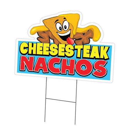 Signmission Cheesesteak Nachos Die Cut Yard & Stake outdoor plastic coroplast window, 1824-Cheesesteak Nachos C-DC-1824-DS-Cheesesteak Nachos19