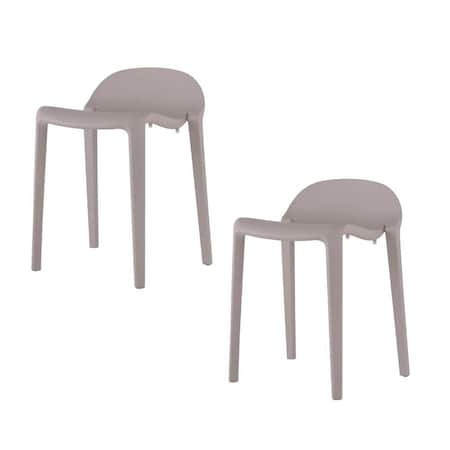 Lagoon Indoor and Outdoor Joyous Resin Short Stool, 2PK 7057G6-AALGS