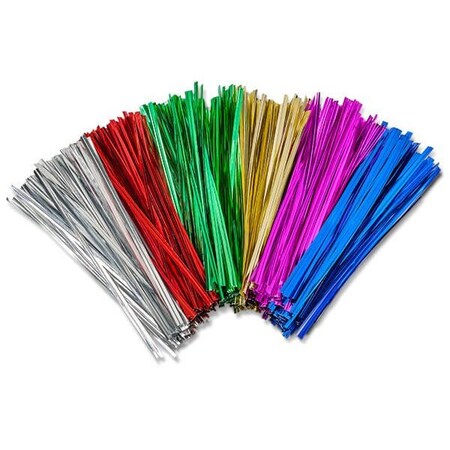 Nashville Wraps 6 Inch Metallic Twist Tie Assortment, 1000PK MTTA6