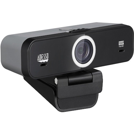 Adesso 1080P FULL HD FIXED FOCUS USB WEBCAM WITH ADJUSTABLE VIEW ANGLE BUILT-IN DUAL MI CYBERTRACKK1