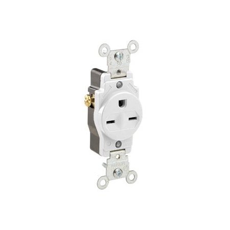 Leviton Commercial Grade Single Receptacle, 15 Amp, 250 Volt 5029-W